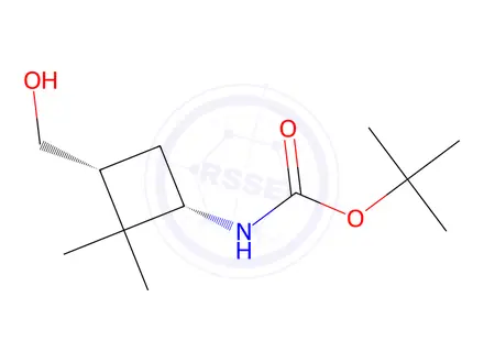 Chemical structure of Tert-butyl ((1S,3R)-3-(hydroxymethyl)-2,2-dimethylcyclobutyl)carbamate