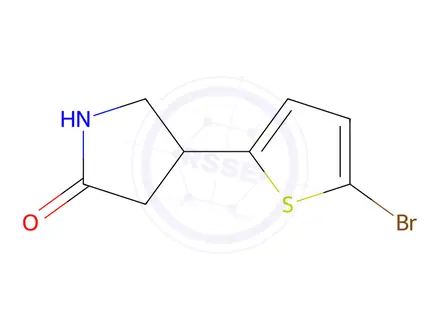 Chemical structure of 4-(5-Bromothiophen-2-yl)pyrrolidin-2-one