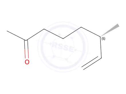 Chemical structure of 7-Octen-2-one, 6-methyl-, (S)-(9CI)