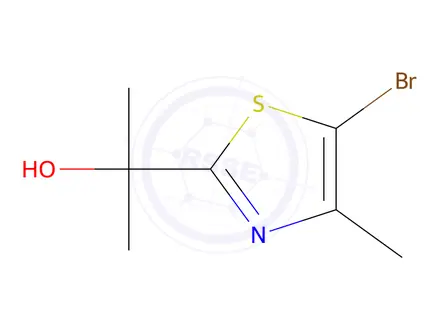 Chemical structure of 2-(5-bromo-4-methylthiazol-2-yl)propan-2-ol
