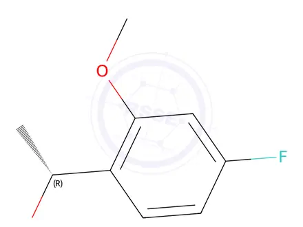 Chemical structure of (1R)-1-(4-fluoro-2-methoxyphenyl)ethan-1-ol