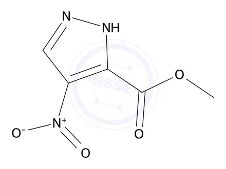 Chemical structure of 1H-Pyrazole-3-carboxylic acid, 4-nitro-, methyl ester
