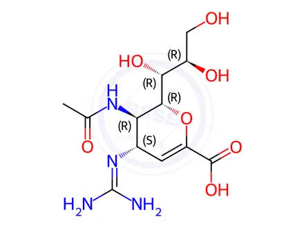 Chemical structure of Zanamivir