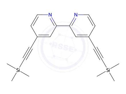 Chemical structure of 2,2'-Bipyridine, 4,4'-bis[(trimethylsilyl)ethynyl]-