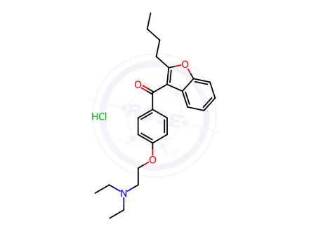 Chemical structure of Amiodarone Hydrochloride Impurity 1(Amiodarone Hydrochloride EP Impurity A)(Amiodarone Hydrochloride USP Related Compound A )