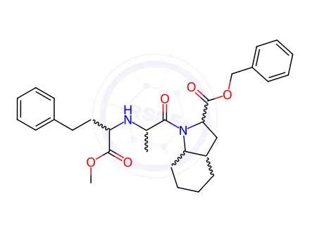 Chemical structure of Trandolaprilat 2-benzyl ester 1’-methyl ester