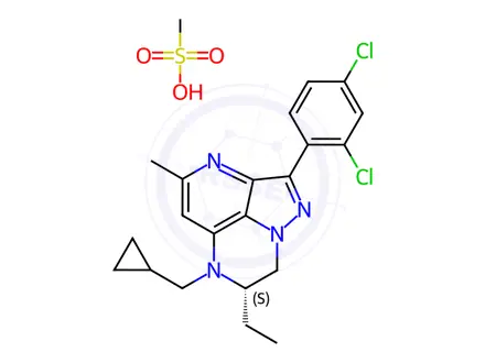 Chemical structure of NBI 35965 Mesylate