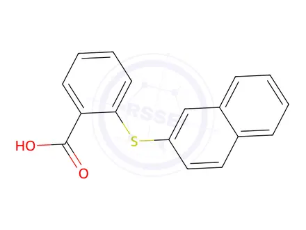 Chemical structure of 2-(Naphthalen-2-ylthio)benzoic acid