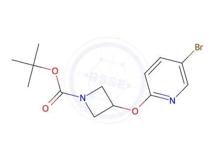 Chemical structure of tert-Butyl 3-[(5-bromo-2-pyridyl)oxy]azetidine-1-carboxylate