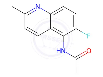 Chemical structure of Acetamide, N-(6-fluoro-2-methyl-5-quinolinyl)-