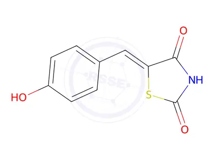 Chemical structure of 5-[(4-Hydroxyphenyl)methylidene]-1,3-thiazolidine-2,4-dione