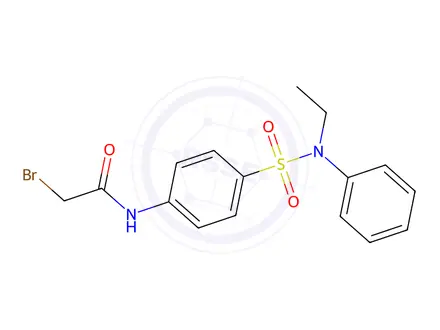 Chemical structure of 1138445-64-3 2-Bromo-N-{4-[(ethylanilino)sulfonyl]-phenyl}acetamide 9146AC C16H17BrN2O3S