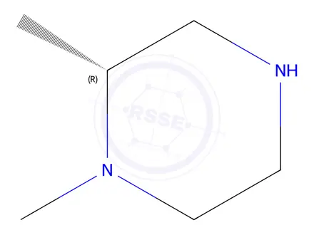 Chemical structure of (2R)-1,2-dimethylpiperazine dihydrochloride