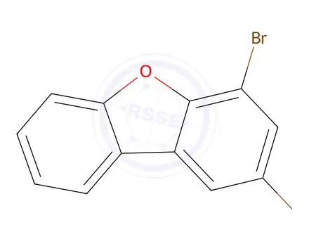 Chemical structure of 2,4-dibromodibenzofuran