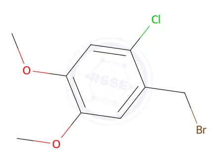 Chemical structure of 1-(Bromomethyl)-2-chloro-4,5-dimethoxybenzene