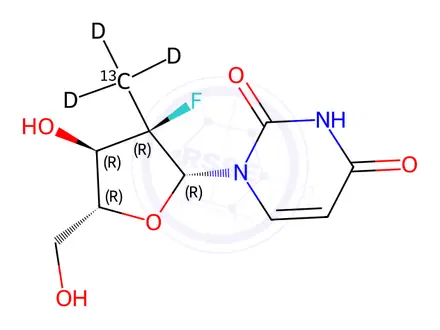 Chemical structure of Sofosbuvir 13Cd3