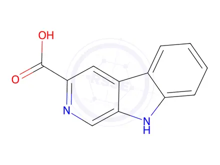 Chemical structure of 9H-Pyrido[3,4-b]indole-3-carboxylic acid