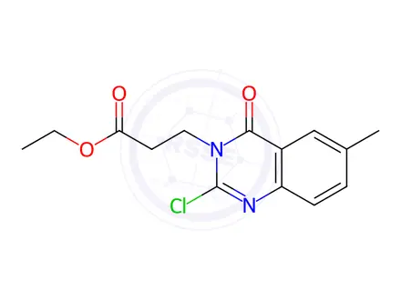 Chemical structure of Ethyl 3-(2-chloro-6-methyl-4-oxo-quinazolin-3-yl)propanoate