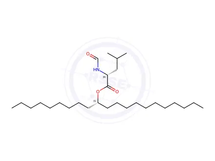 Chemical structure of (S)-(R)-henicosan-10-yl 2-formamido-4-methylpentanoate