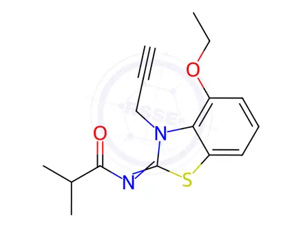 Chemical structure of N-(4-Ethoxy-3-(prop-2-yn-1-yl)benzo[d]thiazol-2(3H)-ylidene)isobutyramide