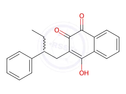 Chemical structure of 1,4-Naphthalenedione, 2-hydroxy-3-(2-phenylbutyl)-