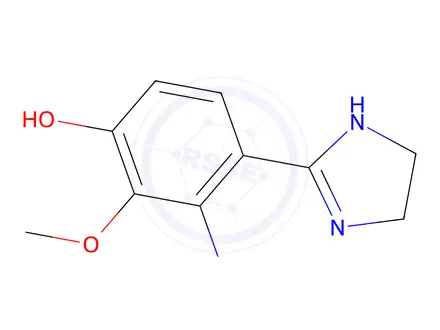 Chemical structure of 3-amino-4-(4,5-dihydro-1H-imidazol-2-yl)-2-methoxyphenol