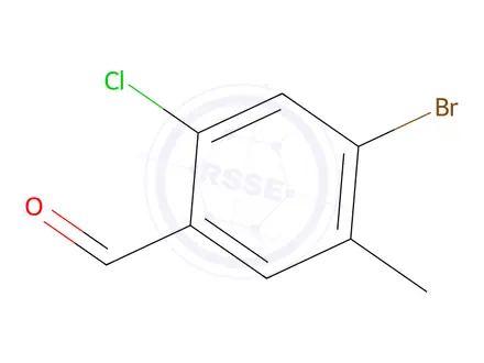 Chemical structure of 4-Bromo-2-chloro-5-methylbenzaldehyde