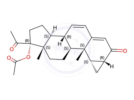 Chemical structure of 6-Deschloro Cyproterone Acetate