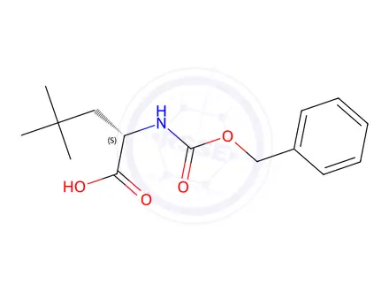 Chemical structure of L-Leucine, 4-methyl-N-[(phenylmethoxy)carbonyl]-