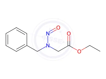 Chemical structure of Ethyl N-benzyl-N-nitrosoglycinate