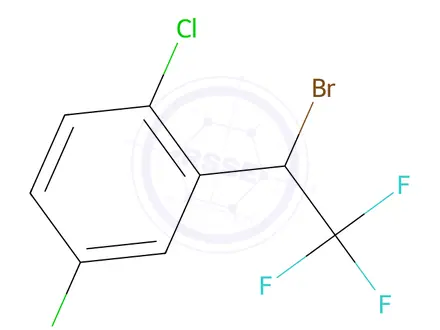 Chemical structure of 2-(1-Bromo-2,2,2-trifluoroethyl)-1,4-dichlorobenzene