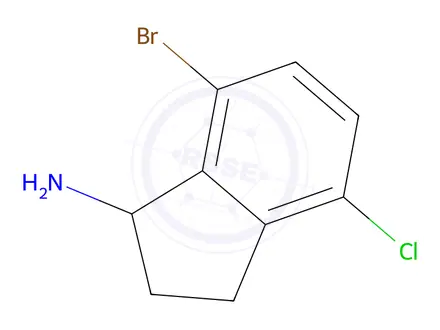 Chemical structure of 7-Bromo-4-chloro-2,3-dihydro-1H-inden-1-amine