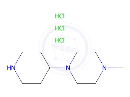 Chemical structure of 1-METHYL-4-(PIPERIDIN-4-YL)PIPERAZINE 3HCL