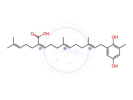 Chemical structure of Sargahydroquinoic Acid
