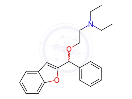 Chemical structure of Triethylamine, 2-((alpha-2-benzofuranylbenzyl)oxy)-