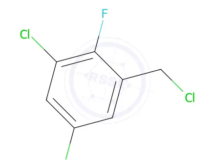 Chemical structure of 1,5-dichloro-3-(chloromethyl)-2-fluorobenzene