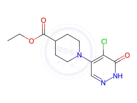 Chemical structure of Ethyl 1-(5-chloro-6-oxo-1,6-dihydro-4-pyridazinyl)-4-piperidinecarboxylate