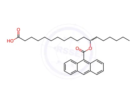 Chemical structure of (+-)-12-(9-ANTHROYLOXY)STEARIC ACID