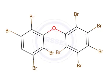 Chemical structure of PBDE 208