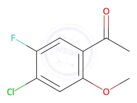 Chemical structure of Ethanone, 1-(4-chloro-5-fluoro-2-methoxyphenyl)-