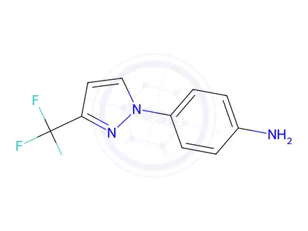 Chemical structure of 4-[3-(trifluoromethyl)-1h-pyrazol-1-yl]aniline