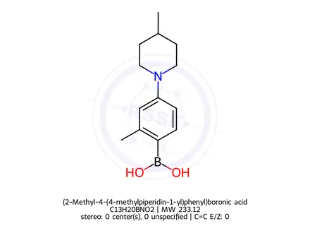 Chemical structure of (2-Methyl-4-(4-methylpiperidin-1-yl)phenyl)boronic acid