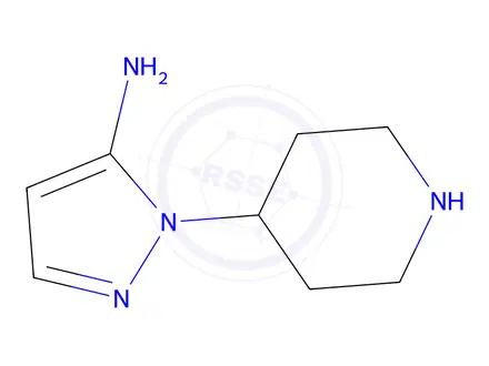 Chemical structure of 2-Piperidin-4-yl-2H-pyrazol-3-ylamine