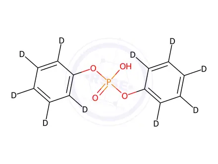 Chemical structure of Diphenyl phosphate-[D10]