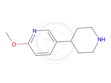 Chemical structure of 2-Methoxy-5-(piperidin-4-yl)pyridine