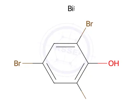 Chemical structure of Bismuth Tribromophenate