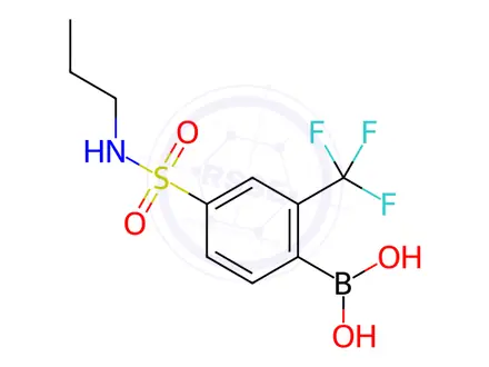 Chemical structure of 4-(N-Propylsulfamoyl)-2-trifluoromethylphenylboronic acid
