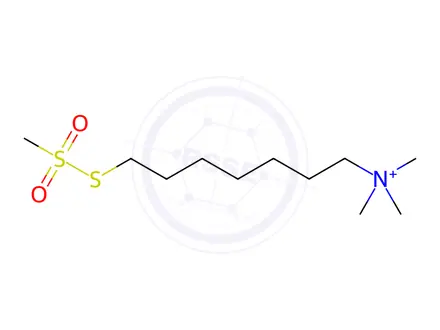 Chemical structure of [7-(Trimethylammonium)hepyl] Methanethiosulfonate Bromide