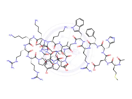 Chemical structure of Acetyl-ACTH (4-24) (human, bovine, rat)