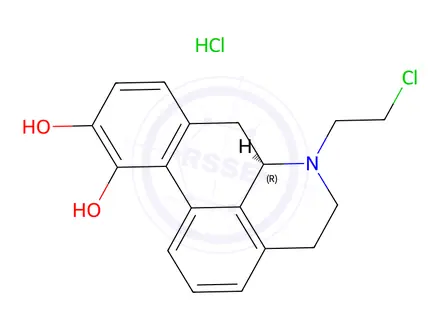 Chemical structure of R(-)-Chloroethylnorapomorphine hydrochloride
